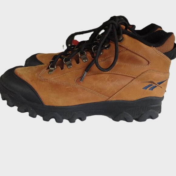 Reebok men's size 13, hiking boots, leather upper, lace up, rubber bottoms, VGC - Picture 1 of 15